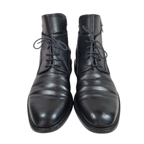 VERSACE CLASSIC V2 MEN'S LEATHER ANKLE BOOTS - Picture 4 of 13